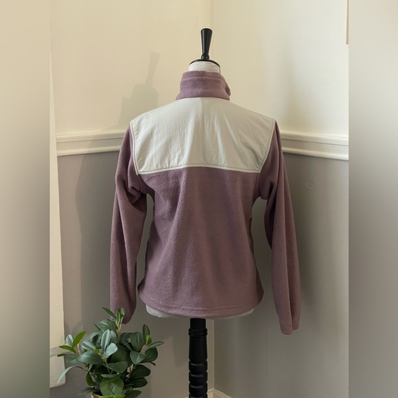 Columbia Mauve and Cream Zip Up Sweater Jacket - Picture 5 of 10